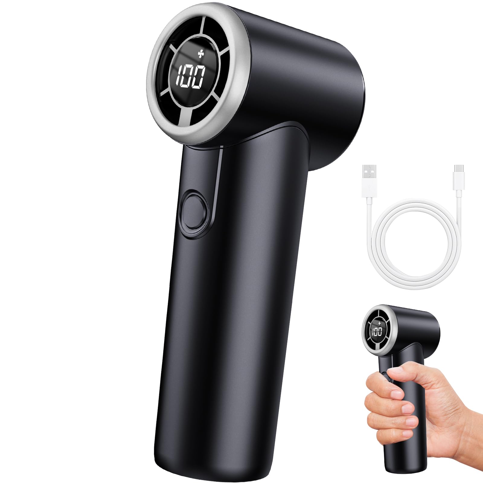 HUAJUN Handheld Newly and with 5 Airflow 92g 2000mAh Large Capacity Cooling Powerful Handheld Instant USB Desktop Heat Portable Neck Perfect for чорний
HUAJUN Handheld Newly and with 5 Airflow 92g 2000mAh Large Capacity Cooling Powerful Handheld Instant USB Desktop Heat Portable Neck Perfect for чорний