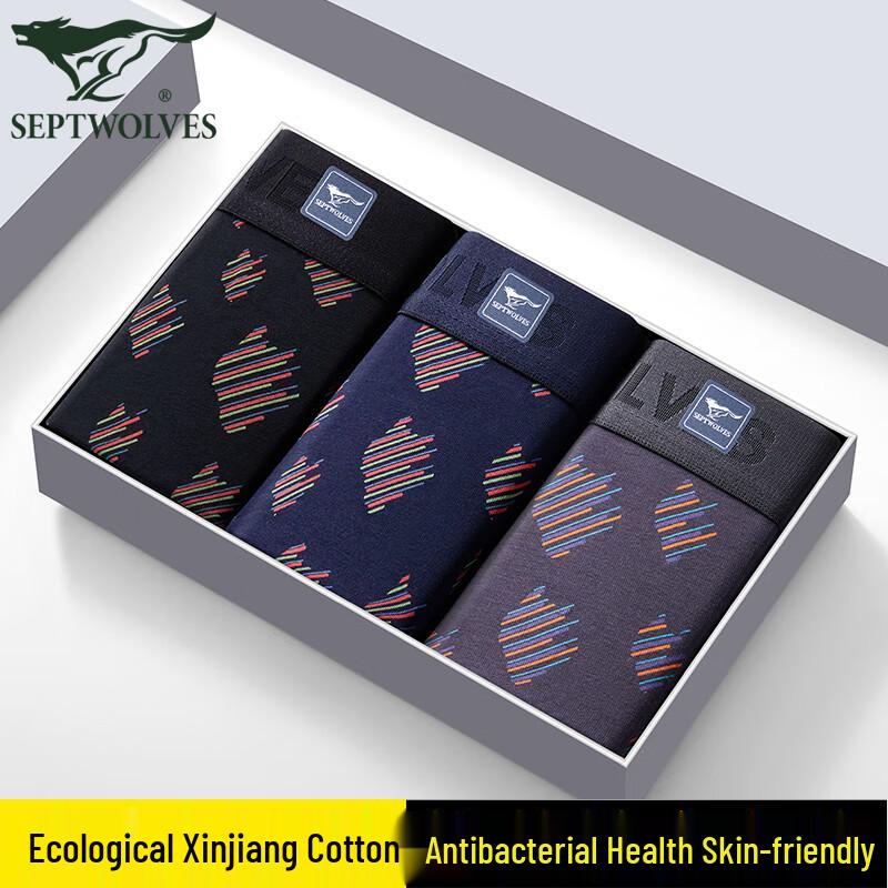 Septwolves Men s Cotton Boxer Briefs 3XL (185cm, recommended 160-180 jin)
Septwolves Men s Cotton Boxer Briefs 3XL (185cm, recommended 160-180 jin)