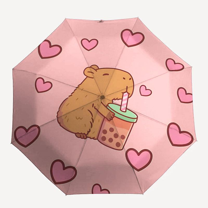 1pc Capybara Automatic Folding Umbrella, Sturdy And Durable Automatic Folding Umbrella with 8 Ribs, Convenient for Outdoor Use006
1pc Capybara Automatic Folding Umbrella, Sturdy And Durable Automatic Folding Umbrella with 8 Ribs, Convenient for Outdoor Use006
