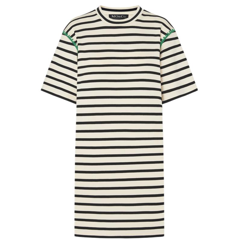 MO&Co. Heart Embroidery Striped Dropped Shoulder Short Sleeve Dress XS
MO&Co. Heart Embroidery Striped Dropped Shoulder Short Sleeve Dress XS