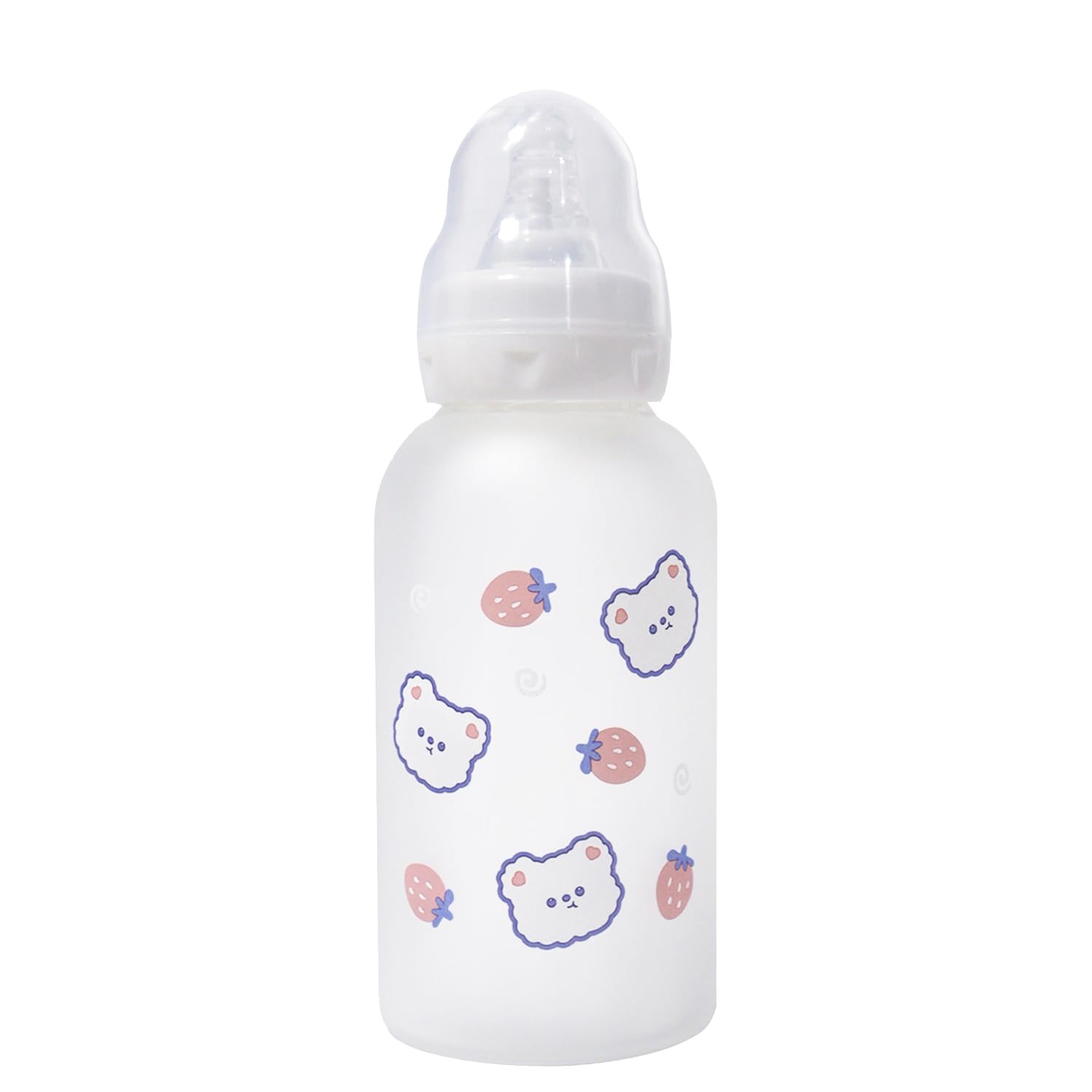 CutiePlusU Adult Baby Large Printed Glass Baby Strawberry Bear Design Bottle, 300ml, Portable, Direct-Drink, Size, Bottle,
CutiePlusU Adult Baby Large Printed Glass Baby Strawberry Bear Design Bottle, 300ml, Portable, Direct-Drink, Size, Bottle,