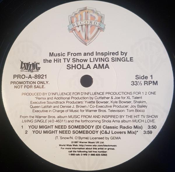 12inch Record SHOLA AMA You Might Need Somebody PROA8921 WARNER BROS. 1997 US Dance Electronica Used
12inch Record SHOLA AMA You Might Need Somebody PROA8921 WARNER BROS. 1997 US Dance Electronica Used
