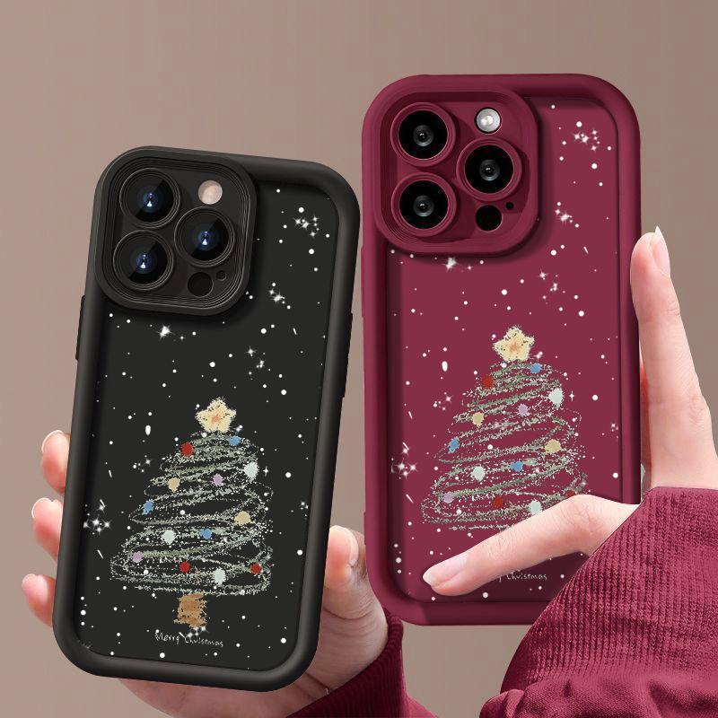 Мягкий чехол для телефона с рисунком рождественской елки для iPhone 16 Pro Max 15 14 Plus 13 12 Pro 11 XR XS 8 7, противоударный защитный матовый чехол-бампер из ТПУ для линз iPhone 16 чёрный
Мягкий чехол для телефона с рисунком рождественской елки для iPhone 16 Pro Max 15 14 Plus 13 12 Pro 11 XR XS 8 7, противоударный защитный матовый чехол-бампер из ТПУ для линз iPhone 16 чёрный