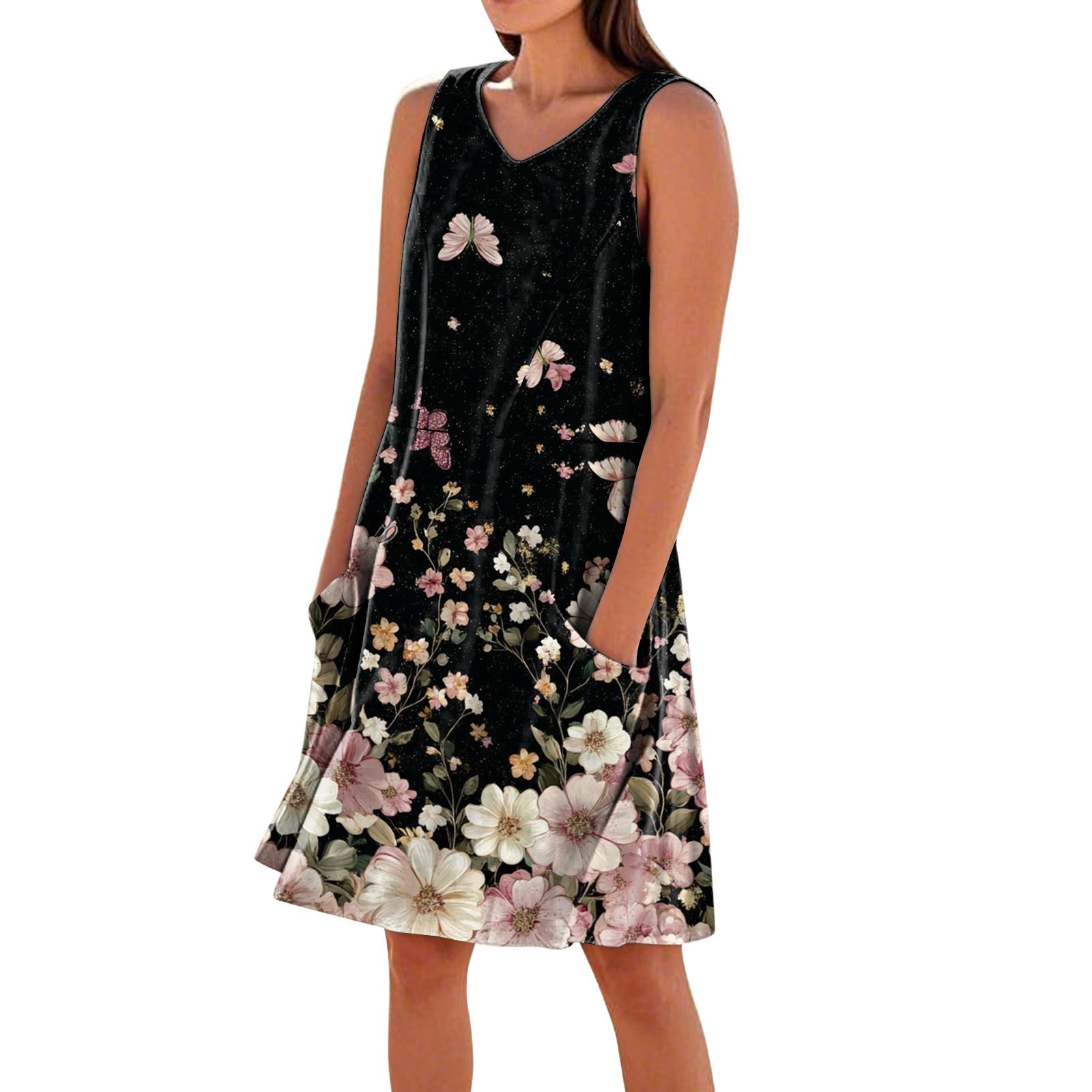 Women s Casual Printed Sleeveless V-Neck Pocket Dress XL чорний
Women s Casual Printed Sleeveless V-Neck Pocket Dress XL чорний