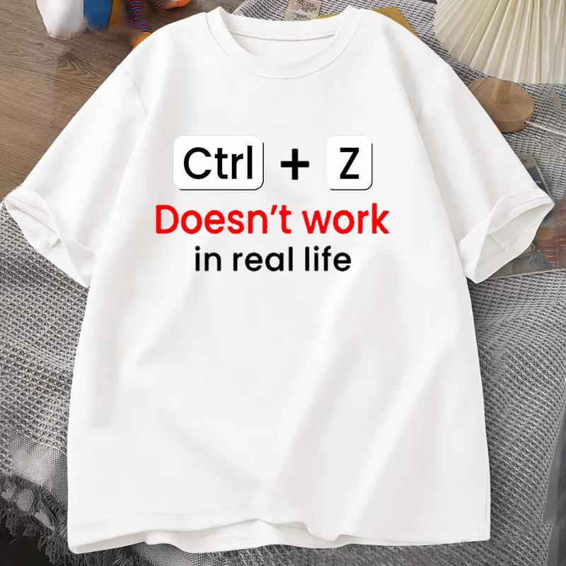 New Funny Humorous Ctrlz Doesnt Work in Real Life Graphic Print Tshirt Cool Summer Soft Harajuku Short Sleeve Plus Size Tops 2XL
New Funny Humorous Ctrlz Doesnt Work in Real Life Graphic Print Tshirt Cool Summer Soft Harajuku Short Sleeve Plus Size Tops 2XL