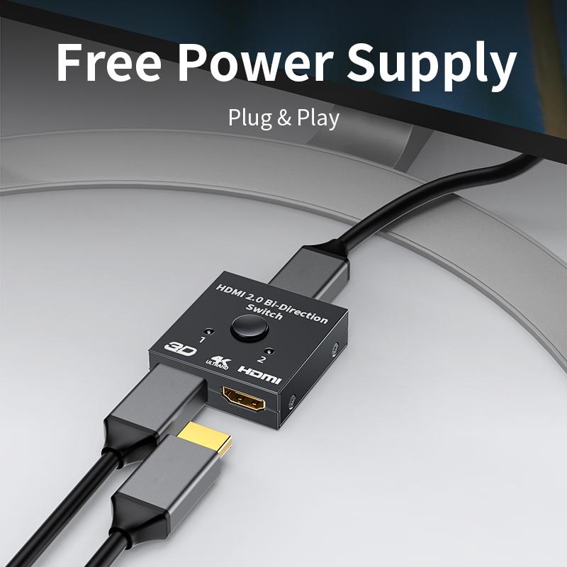 Переключатель HDMI 4K 60 Гц, 2 порта, выход 2 в 1, HDMI-совместимый видеоразветвитель для портативного ПК, Xbox PS3/4/5, ТВ-приставка для монитора проектора
Переключатель HDMI 4K 60 Гц, 2 порта, выход 2 в 1, HDMI-совместимый видеоразветвитель для портативного ПК, Xbox PS3/4/5, ТВ-приставка для монитора проектора