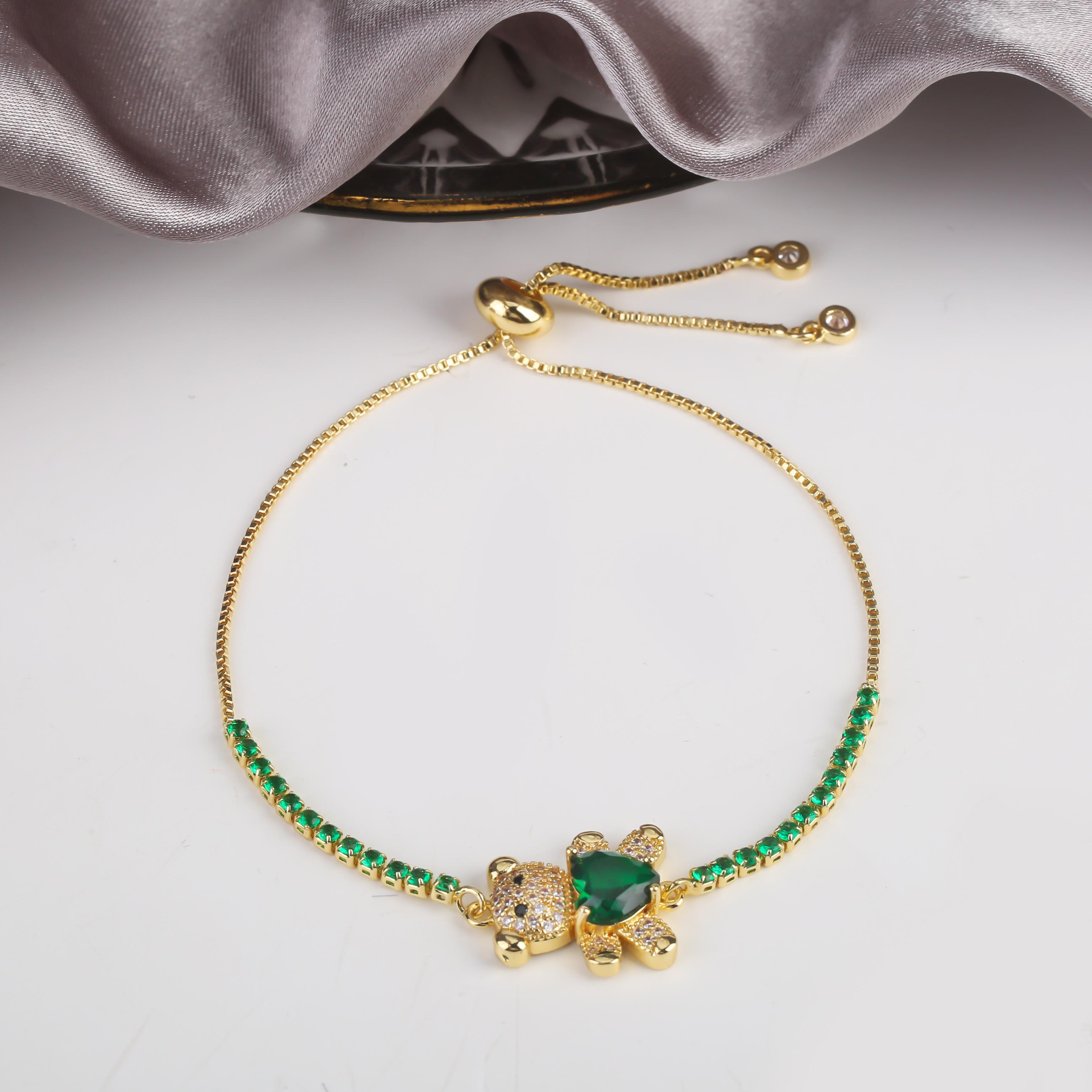 INS Cute Teddy Bear Bracelet For Women Cz Crystal Animal Bracelet High Quality For Engagement Party Gift Wholesale Daily Wear зелений
INS Cute Teddy Bear Bracelet For Women Cz Crystal Animal Bracelet High Quality For Engagement Party Gift Wholesale Daily Wear зелений