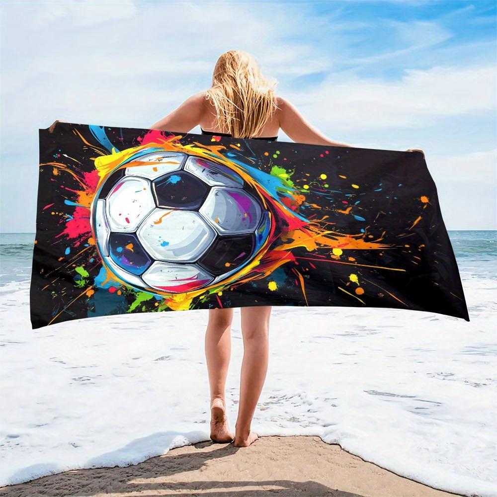 Colorful Soccer Beach Towel, Sports Theme Microfiber Quick Dry Absorbent Lightweight for Gym Travel Pool Camping Fun W30*H60(CM)
Colorful Soccer Beach Towel, Sports Theme Microfiber Quick Dry Absorbent Lightweight for Gym Travel Pool Camping Fun W30*H60(CM)