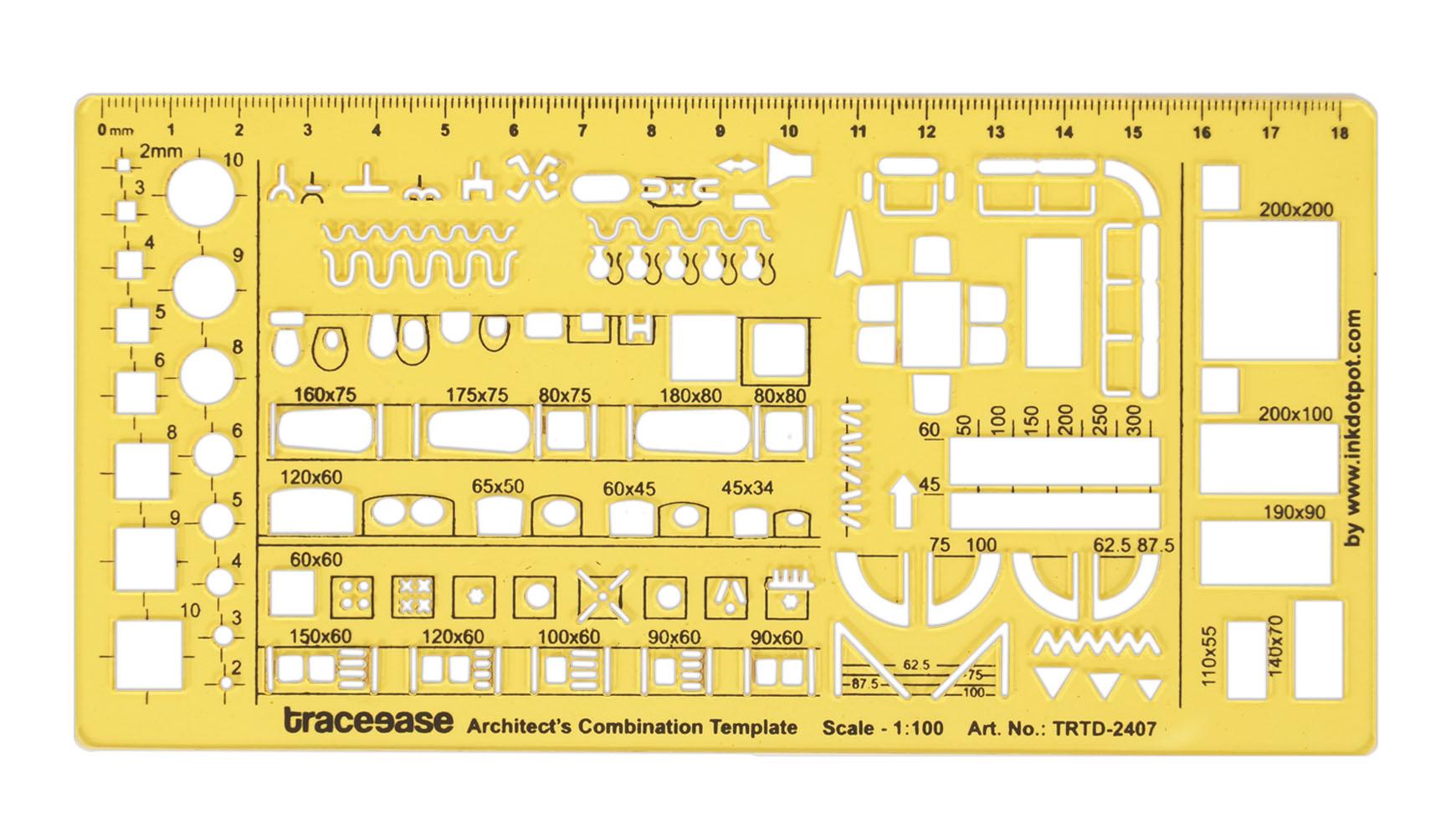 Traceease Architect Combination Templates Interior Design,Furniture & House Plan Drafting Tools 7.4 x 3.7 Inches жовтий
Traceease Architect Combination Templates Interior Design,Furniture & House Plan Drafting Tools 7.4 x 3.7 Inches жовтий