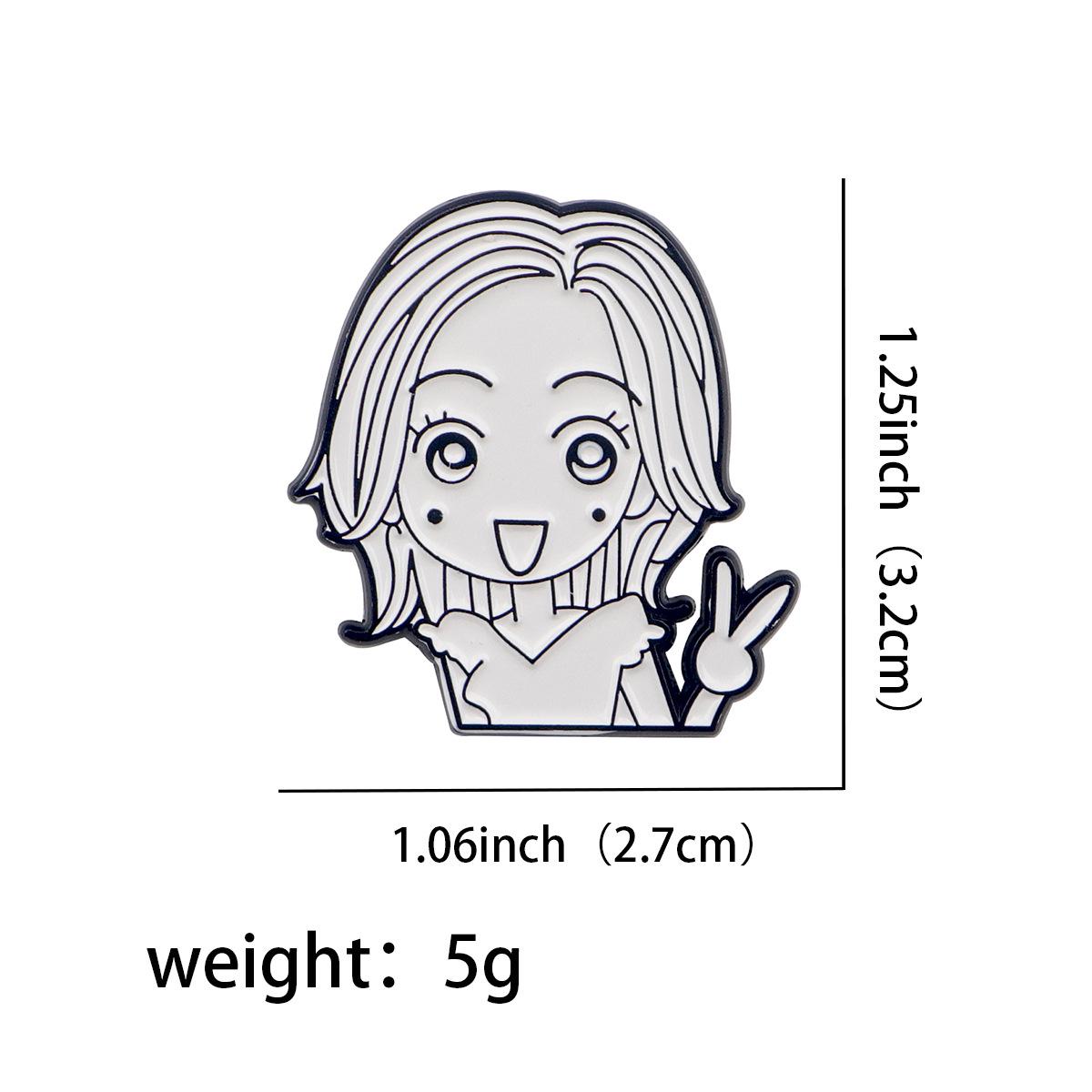 Black and White Cartoon Girl Nana Brooch Badge - Backpack & Clothing Decoration
Black and White Cartoon Girl Nana Brooch Badge - Backpack & Clothing Decoration