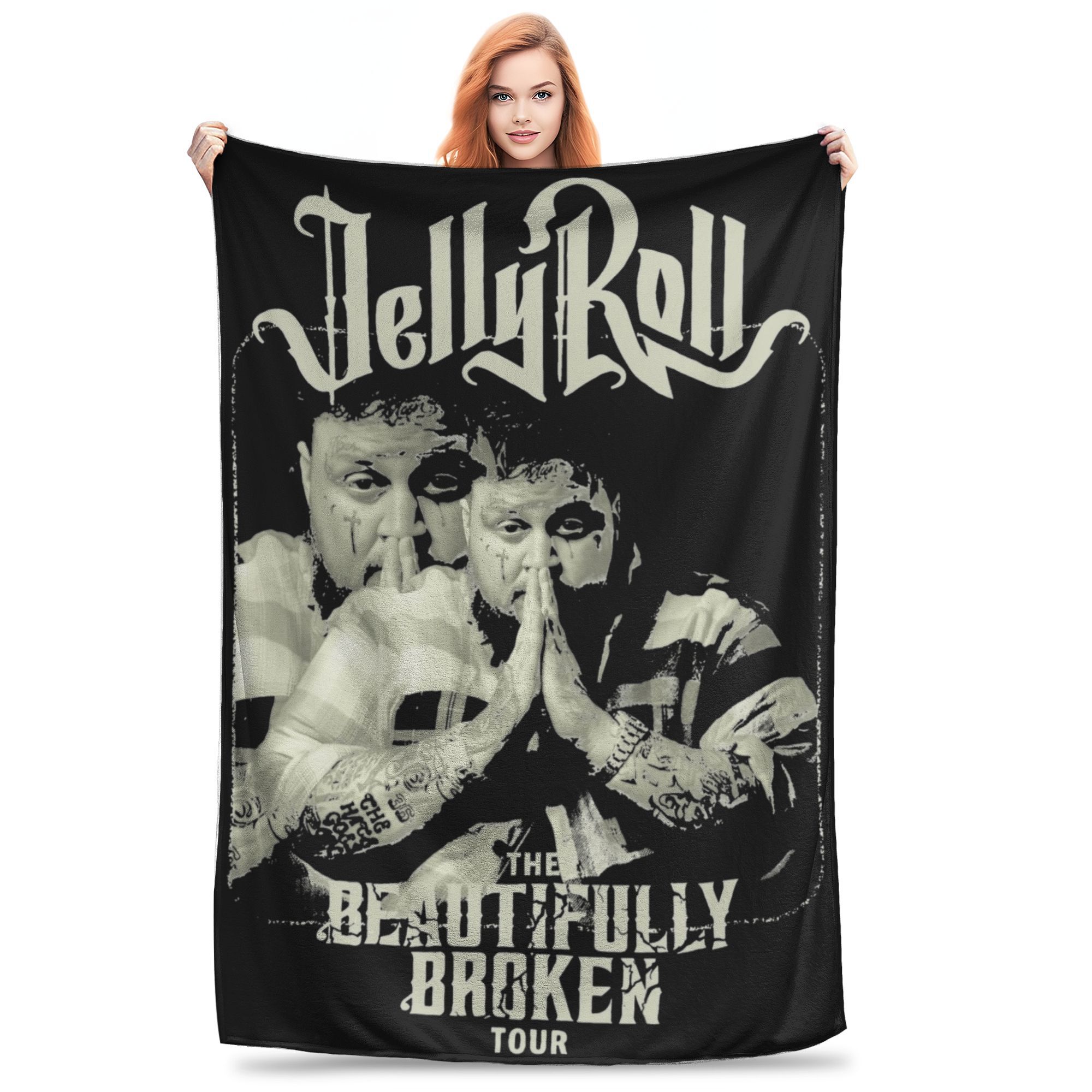Jelly Roll Beautifully Broken Tour 2024 Blanket Super Soft Cozy Rapper Throw Blankets for Bed 50x60 Inch Multiple Sizes Quilt 80x120cm
Jelly Roll Beautifully Broken Tour 2024 Blanket Super Soft Cozy Rapper Throw Blankets for Bed 50x60 Inch Multiple Sizes Quilt 80x120cm