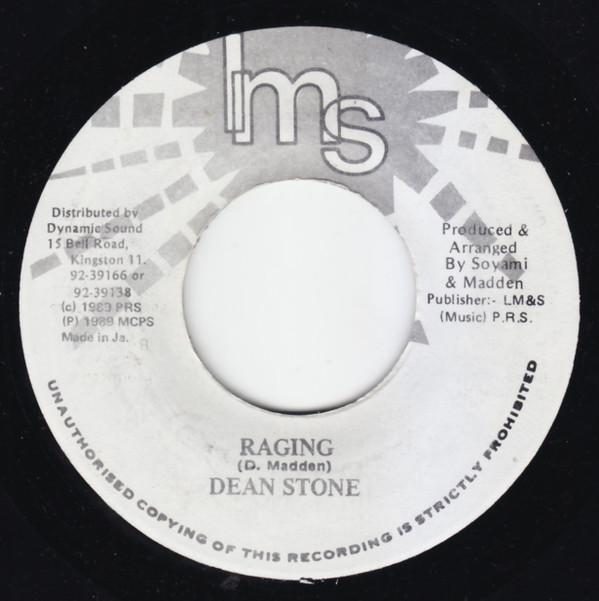 7inch Record DEAN STONE Raging NONE LMS 1989 Jamaica Reggae Ska Dub Used
7inch Record DEAN STONE Raging NONE LMS 1989 Jamaica Reggae Ska Dub Used