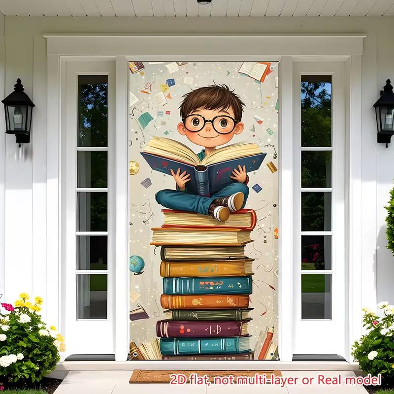 2D Flat Printing Reading Theme Door Banner, Stacked Books Door Cover 47.2x31.5inch/120*80cm
2D Flat Printing Reading Theme Door Banner, Stacked Books Door Cover 47.2x31.5inch/120*80cm