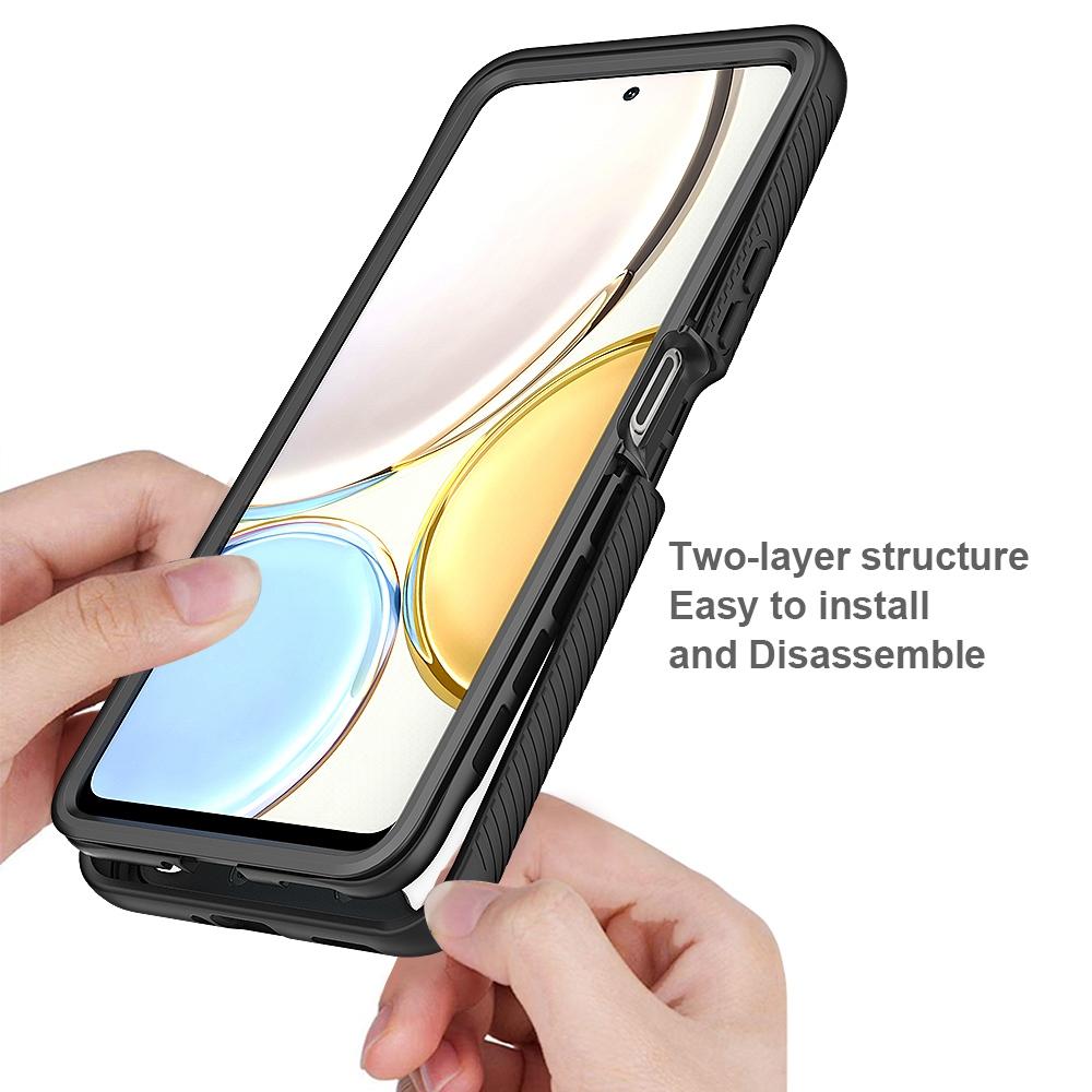 For Honor X9 4G/5G/X30 5G/Magic4 Lite 5G 3-in-1 PC+TPU Full Protection Phone Case with PET Screen Protector Black 
For Honor X9 4G/5G/X30 5G/Magic4 Lite 5G 3-in-1 PC+TPU Full Protection Phone Case with PET Screen Protector Black