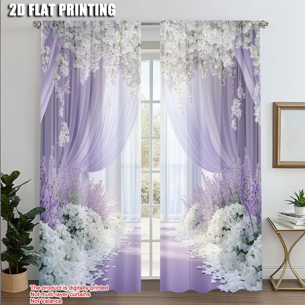 Set Of 2 Upscale Curtains Print Light Purple White Peonies Polyester Without Rod Decorations Inside Ldeal Bedroom Curtain Ideal For Master W100*H70(CM)-Rod Pocket&2PCS
Set Of 2 Upscale Curtains Print Light Purple White Peonies Polyester Without Rod Decorations Inside Ldeal Bedroom Curtain Ideal For Master W100*H70(CM)-Rod Pocket&2PCS