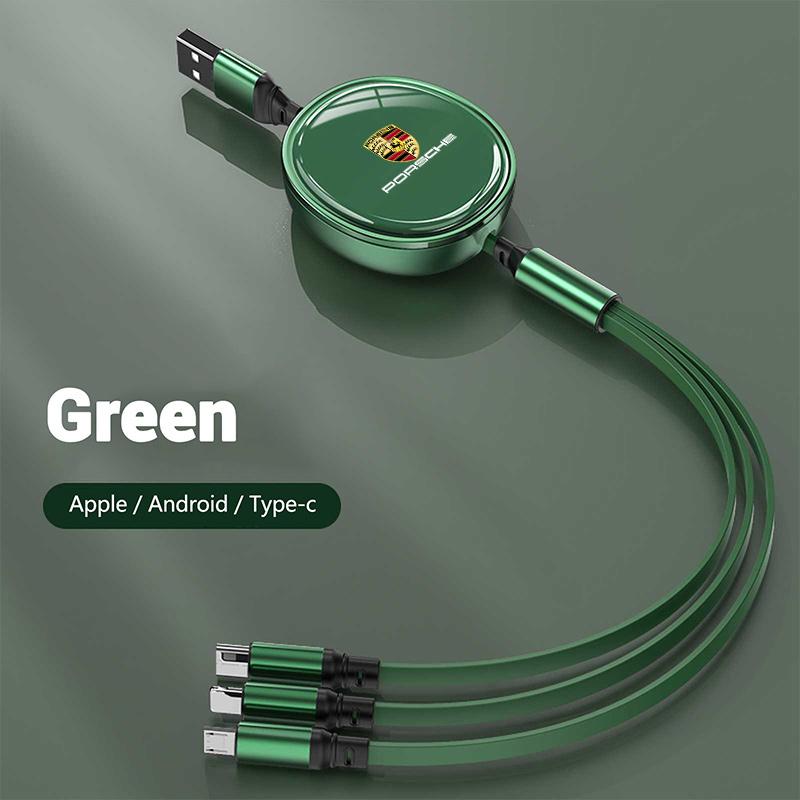 3-in-1 Micro Data Wire USB Type C Fast Charger Cable For Porsche Cayenne Panamera Macan 911 Taycan Boxster Cayman 918Pajun
3-in-1 Micro Data Wire USB Type C Fast Charger Cable For Porsche Cayenne Panamera Macan 911 Taycan Boxster Cayman 918Pajun