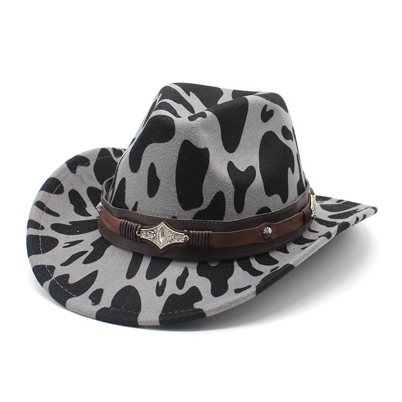Thickened Cow Pattern Curled Edge Denim Top Hat Curled Brim Men S And Women S Tibetan Ethnic Style Denim Felt Hat M(56-58cm) темно-сірий
Thickened Cow Pattern Curled Edge Denim Top Hat Curled Brim Men S And Women S Tibetan Ethnic Style Denim Felt Hat M(56-58cm) темно-сірий