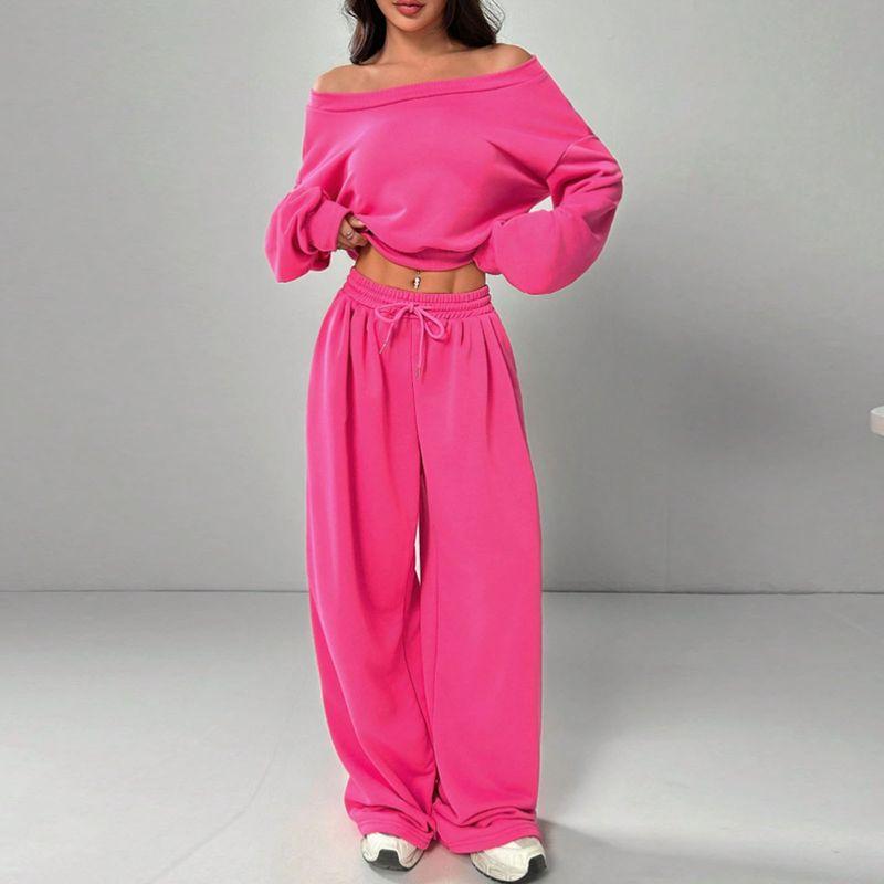 Leisure and Fashion Set European and American Women clothes Autumn and Winter Fashion Top Loose Casual Trousers Set Rose Red M
Leisure and Fashion Set European and American Women clothes Autumn and Winter Fashion Top Loose Casual Trousers Set Rose Red M