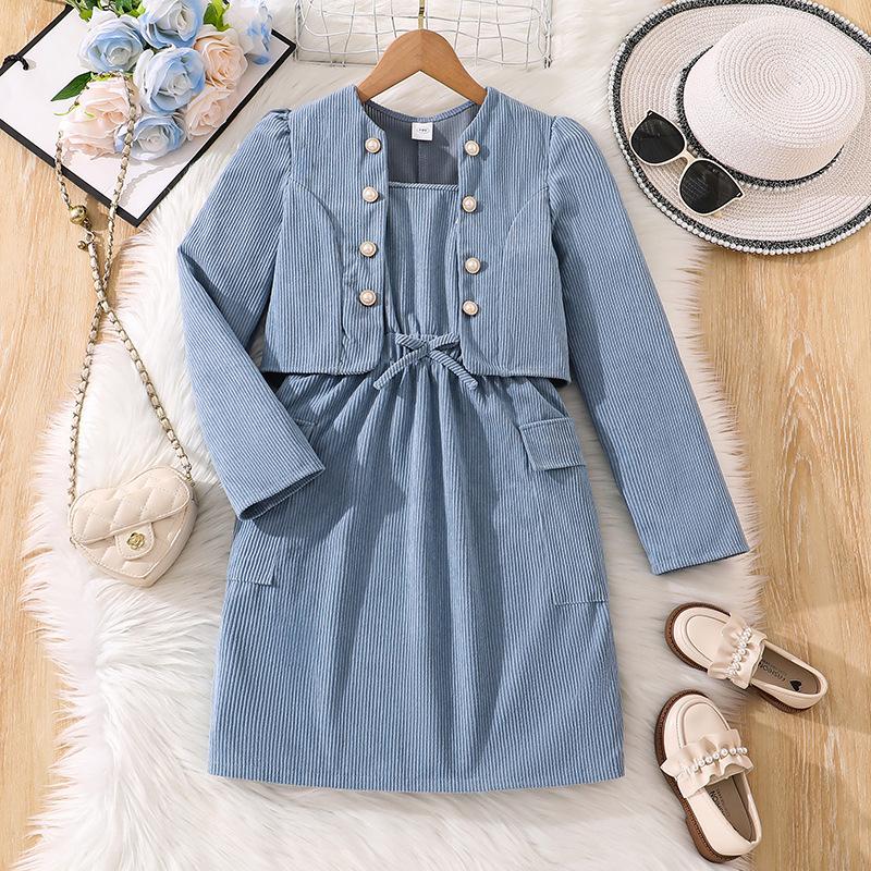 Большая Девочка Осень Зима Новый Толстый В рубчик Текстурированный Повседневный Кардиган с Длинным Рукавом Маленькая Куртка Жилет Платье Комплект 12Y синий
Большая Девочка Осень Зима Новый Толстый В рубчик Текстурированный Повседневный Кардиган с Длинным Рукавом Маленькая Куртка Жилет Платье Комплект 12Y синий