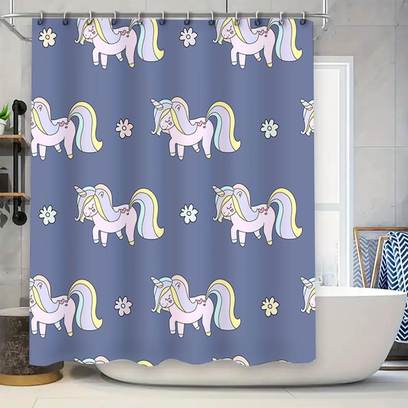Adorable Unicorn Shower Curtain Pastel Purple With Flower Design Modern Bathroom Decor For Kids Room Or Nursery Water Repellent W60H190(CM)-1 Pcs
Adorable Unicorn Shower Curtain Pastel Purple With Flower Design Modern Bathroom Decor For Kids Room Or Nursery Water Repellent W60H190(CM)-1 Pcs
