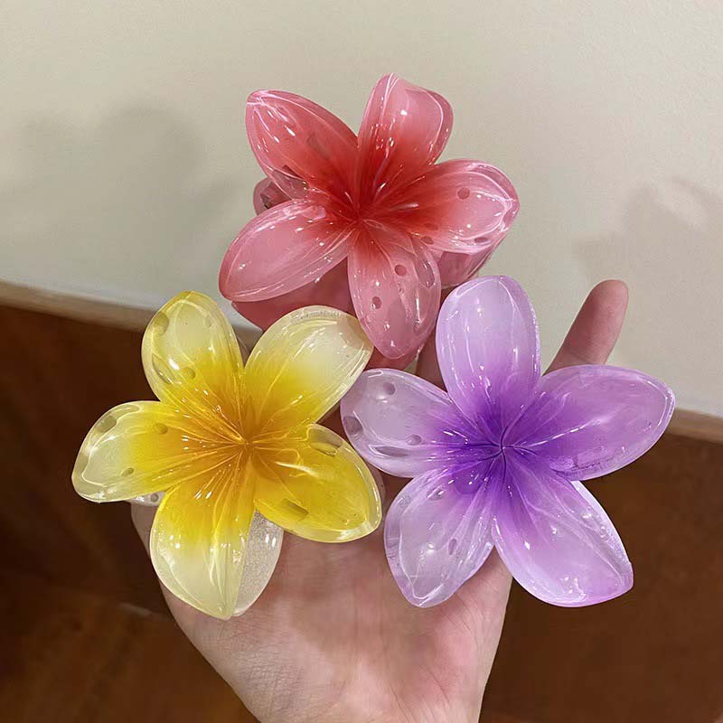 Gradient Frangipani Hair Clip Plumeria Hairpin Ins Style Ponytail Holder Barrette Sweet Girl Shark Claws Party Hair Accessories
Gradient Frangipani Hair Clip Plumeria Hairpin Ins Style Ponytail Holder Barrette Sweet Girl Shark Claws Party Hair Accessories