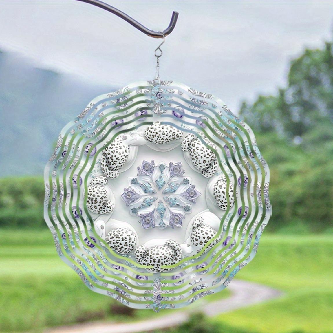 360 Degree Swivel Hook 10 Inch Metal Wind Spinner for Garden Decor with Transparent Design Purple Blue Accents Perfect for Spring Summer 01A
360 Degree Swivel Hook 10 Inch Metal Wind Spinner for Garden Decor with Transparent Design Purple Blue Accents Perfect for Spring Summer 01A
