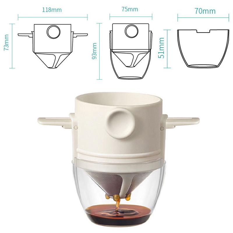 1 Set 304 Stainless Steel Hanging Ear Coffee Filter Cup Portable Hand Flush Filter Paper-free Funnel Coffee Utensils Cafe Tools
1 Set 304 Stainless Steel Hanging Ear Coffee Filter Cup Portable Hand Flush Filter Paper-free Funnel Coffee Utensils Cafe Tools