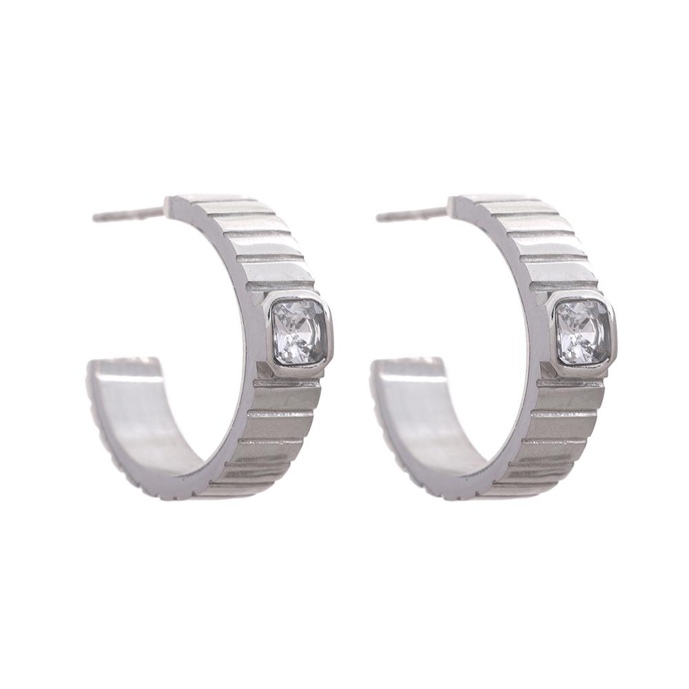 Yhpup Trendy C Shape Geometric Stainless Steel Texture Unusual Earrings for Women High Quality Zircon Charm Jewelry Party Gift
Yhpup Trendy C Shape Geometric Stainless Steel Texture Unusual Earrings for Women High Quality Zircon Charm Jewelry Party Gift