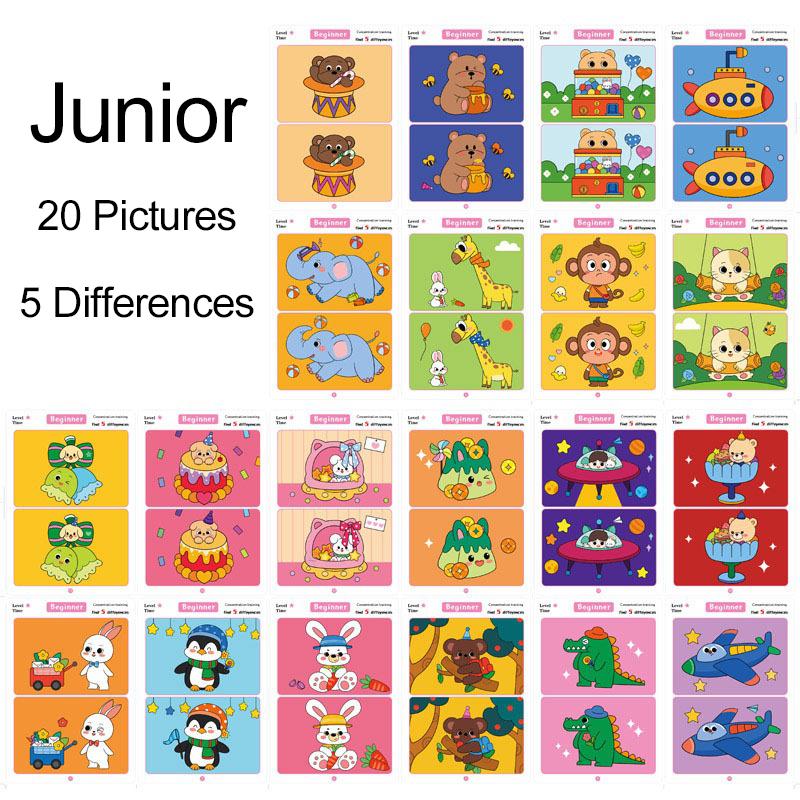 Rewritable Find Differences Card Game Set Puzzle Board Focus Observation Training Props Festival Surprisiong Gift Party Game ZYF
Rewritable Find Differences Card Game Set Puzzle Board Focus Observation Training Props Festival Surprisiong Gift Party Game ZYF