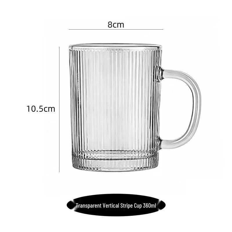 Thick Vertical Stripe Glass Cups with Handles - Set for Coffee, Juice, Water, and Milk 301-400ml
Thick Vertical Stripe Glass Cups with Handles - Set for Coffee, Juice, Water, and Milk 301-400ml