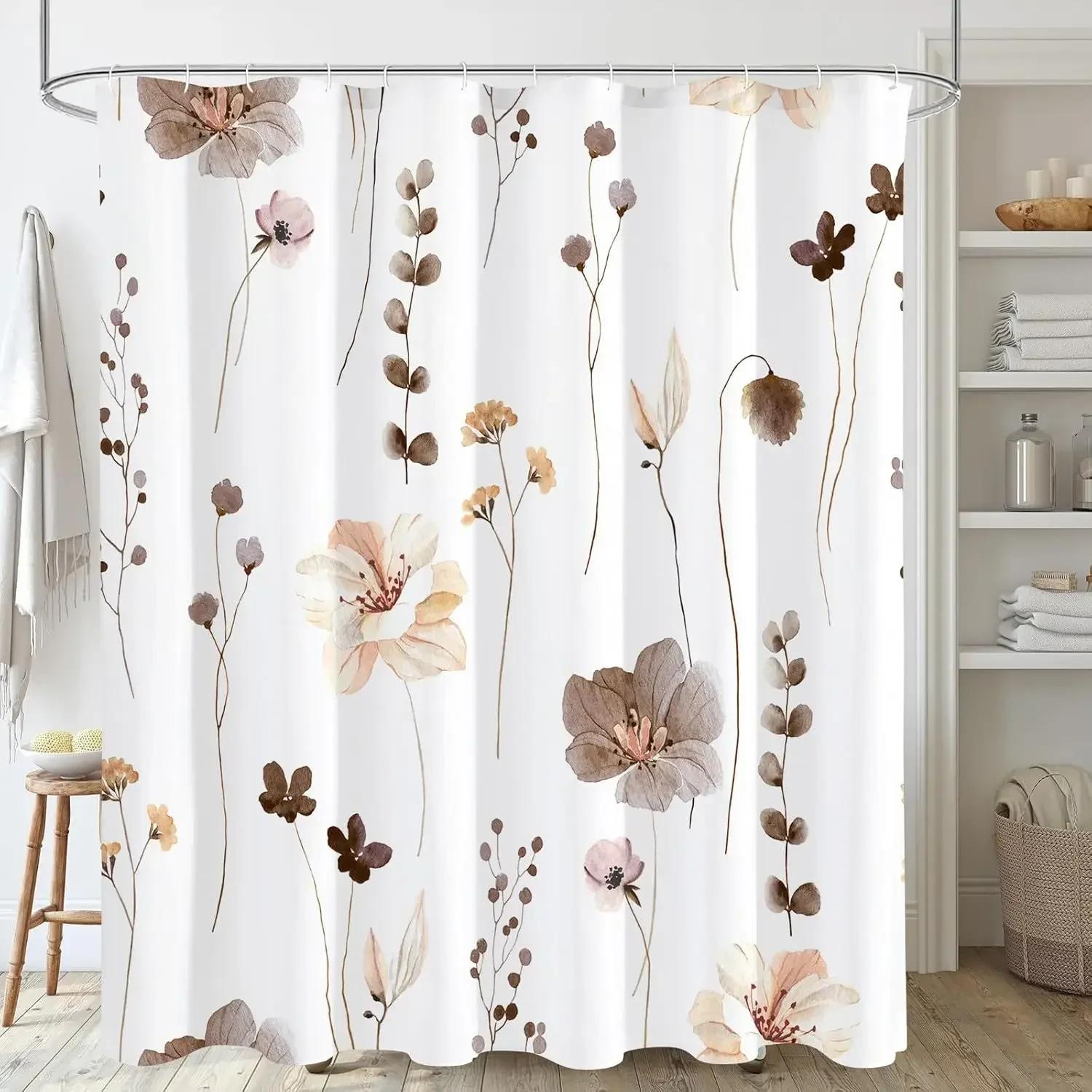Modern Art Floral Shower Curtain with Watercolor Flowers That Can Be Separated Waterproof Mildew Resistant Decorative Bathroom W150xH180cm
Modern Art Floral Shower Curtain with Watercolor Flowers That Can Be Separated Waterproof Mildew Resistant Decorative Bathroom W150xH180cm