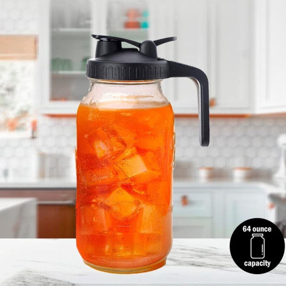 Silicone Handle Cold Coffee Kettle 32/64Oz Cold Water Pitcher Non-Slip Drinks Mason Jar Juice 32oz single grey lid jar
Silicone Handle Cold Coffee Kettle 32/64Oz Cold Water Pitcher Non-Slip Drinks Mason Jar Juice 32oz single grey lid jar