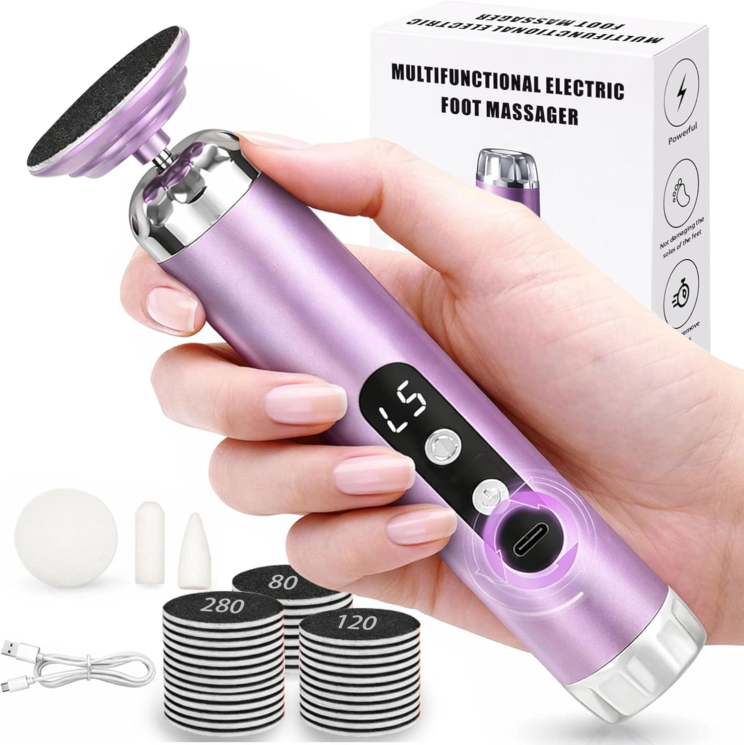 Callus Remover – Replacement Sandpaper Discs, Battery, 3 Replacement Heads & 5 Speeds, Cordless United States
Callus Remover – Replacement Sandpaper Discs, Battery, 3 Replacement Heads & 5 Speeds, Cordless United States