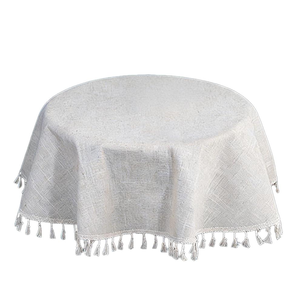 60/90/160/180cm Linen Fabric Dust-Proof Table Cover with Tassel Round Solid Color Tablecloth Kitchen Dinning Table Decoration Round 60cm
60/90/160/180cm Linen Fabric Dust-Proof Table Cover with Tassel Round Solid Color Tablecloth Kitchen Dinning Table Decoration Round 60cm