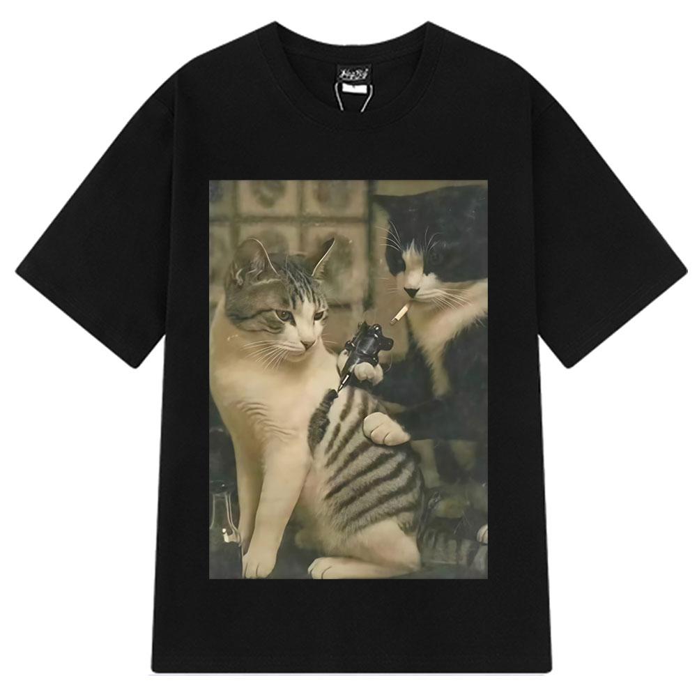 Tattoo Artist Funny Cat Graphic Tshirt Men Women Harajuku T-shirts Summer Short-sleeved 100% Cotton Harajuku T-shirts Streetwear 4XL
Tattoo Artist Funny Cat Graphic Tshirt Men Women Harajuku T-shirts Summer Short-sleeved 100% Cotton Harajuku T-shirts Streetwear 4XL