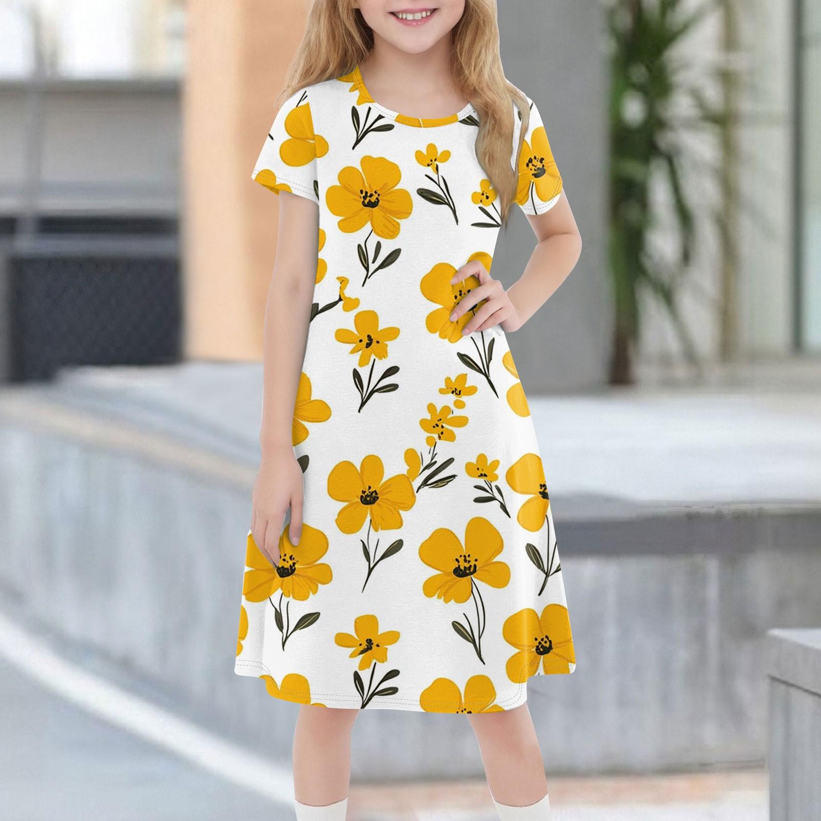 Children s Summer Short-sleeved Casual Fashion Round Neck Dress 160 жовтий
Children s Summer Short-sleeved Casual Fashion Round Neck Dress 160 жовтий