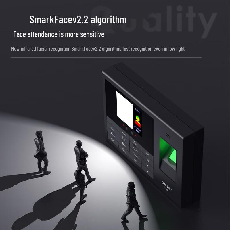 Deli Smart Cloud Attendance System with Face & Fingerprint Recognition CN plug (adapter included)
Deli Smart Cloud Attendance System with Face & Fingerprint Recognition CN plug (adapter included)