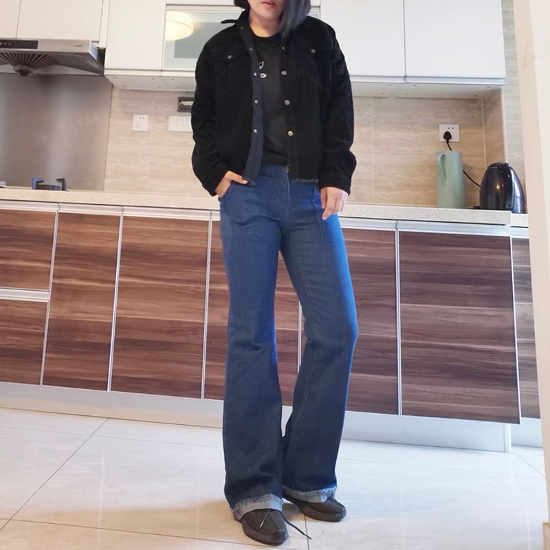 Two Pieces 20% off Slim Looking Loose Blue Loose-Fitting Loose High Waist Flanging Wide Leg Mop Raw Hem Wide Legs Big Straight-Leg Denim jy Straight-leg flanging Blue 29/34
Two Pieces 20% off Slim Looking Loose Blue Loose-Fitting Loose High Waist Flanging Wide Leg Mop Raw Hem Wide Legs Big Straight-Leg Denim jy Straight-leg flanging Blue 29/34