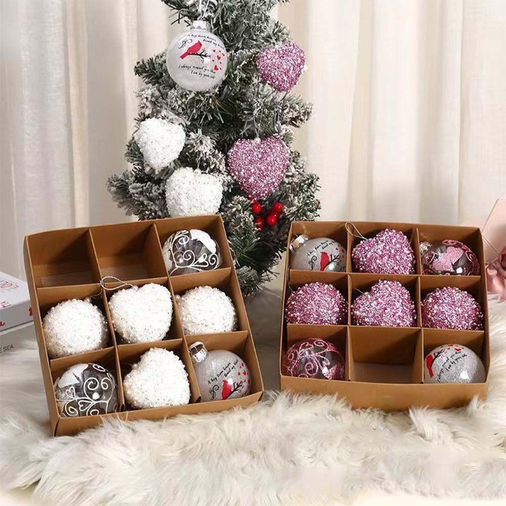12pcs Romantic Heart Shaped Hanging Balls Painted Christmas Tree Ornaments Home Decor шампанского
12pcs Romantic Heart Shaped Hanging Balls Painted Christmas Tree Ornaments Home Decor шампанского