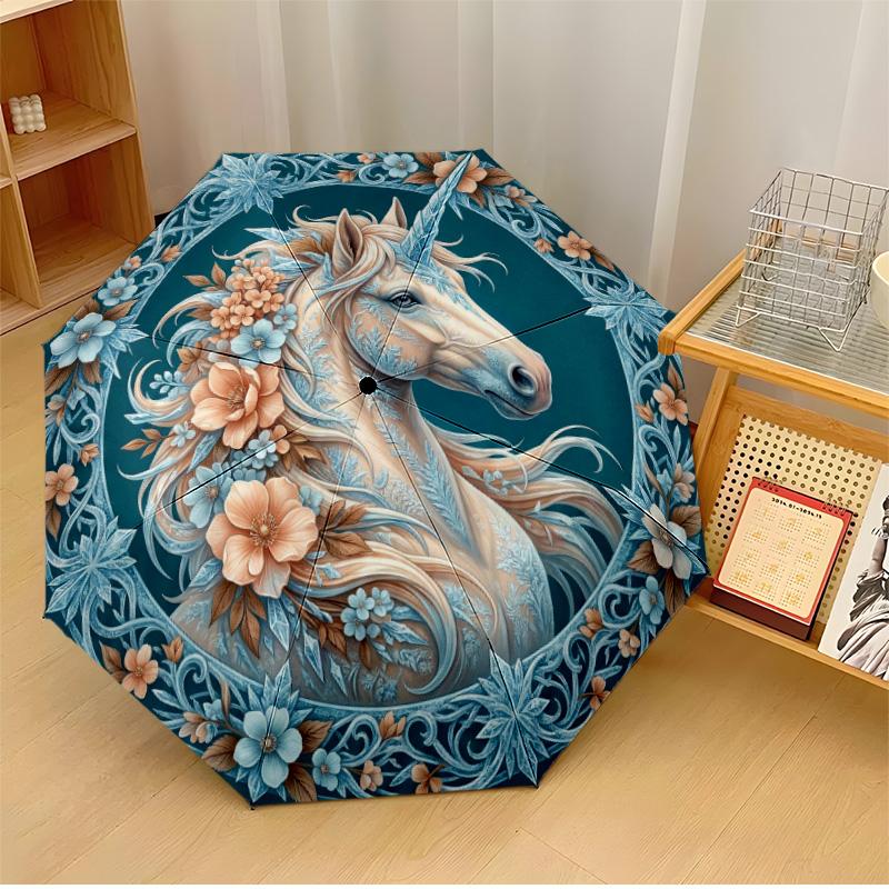 Magical Unicorn in Starry Garden Printed umbrella windproof folding umbrella portable sun and rain umbrella suitable for gifting
Magical Unicorn in Starry Garden Printed umbrella windproof folding umbrella portable sun and rain umbrella suitable for gifting