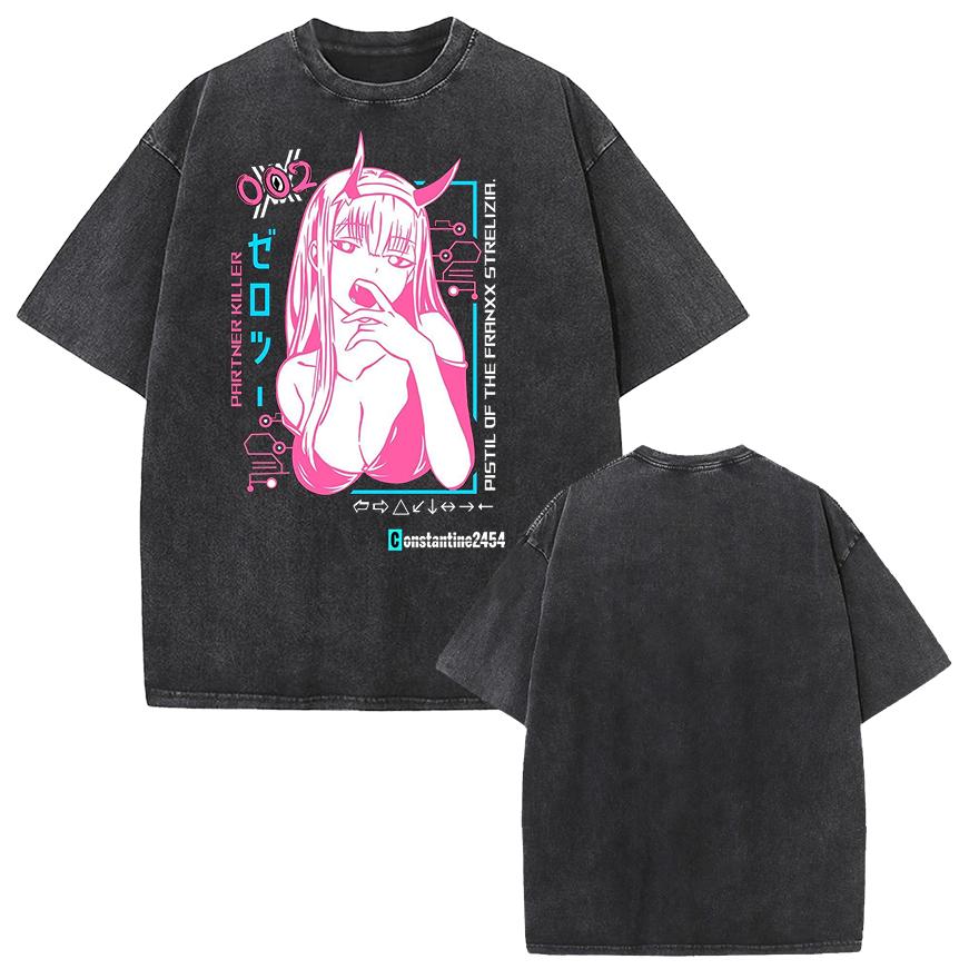 Anime Zero Two Graphic Tshirt DARLING in the FRANXX Washed Cotton T Shirt Men Women Clothing Summer Oversized Short Sleeve Tees 2XL
Anime Zero Two Graphic Tshirt DARLING in the FRANXX Washed Cotton T Shirt Men Women Clothing Summer Oversized Short Sleeve Tees 2XL