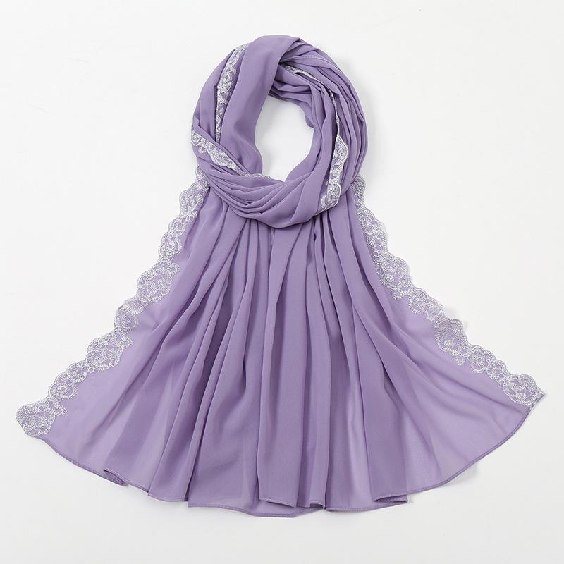 Шифоновый хиджаб-шарф 180x75см для женщин, длинный однотонный, кружевной, с жемчугом, головные платки, шарфы, женские пляжные солнцезащитные шали, платки 172x72cm
Шифоновый хиджаб-шарф 180x75см для женщин, длинный однотонный, кружевной, с жемчугом, головные платки, шарфы, женские пляжные солнцезащитные шали, платки 172x72cm