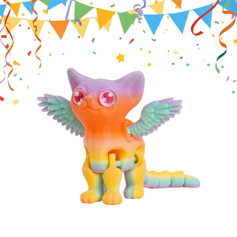 3D Printed Cat Statue Flexible 3D Printed Animal Desktop Decorations Anime Figures Articulating Home Decor 3D Angel Devil Cat
3D Printed Cat Statue Flexible 3D Printed Animal Desktop Decorations Anime Figures Articulating Home Decor 3D Angel Devil Cat
