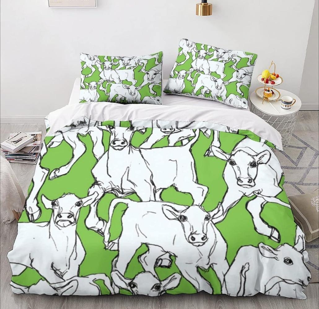 Cartoon Cow Motif,Microfibre Bedding Sets, Children s Bed Linen with Zip Room Decor Duvet Cover for Teenagers adult 3-Piece 90x200cm
Cartoon Cow Motif,Microfibre Bedding Sets, Children s Bed Linen with Zip Room Decor Duvet Cover for Teenagers adult 3-Piece 90x200cm