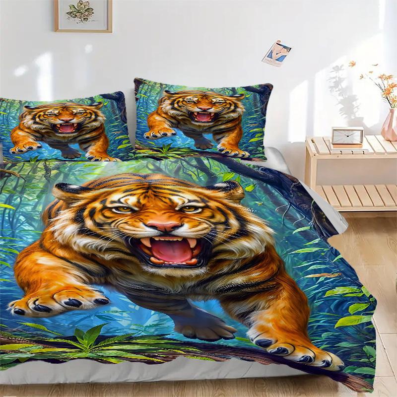 3pcs Tiger Print Duvet Cover Set -Includes 1 Duvet Cover and 2 Pillowcases, No Quilt Core, All-Season Home Decor yy251111125 135x200cm
3pcs Tiger Print Duvet Cover Set -Includes 1 Duvet Cover and 2 Pillowcases, No Quilt Core, All-Season Home Decor yy251111125 135x200cm