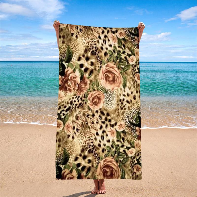1PC Leopard Rose Print Beach Towel, Quick Dry Oversized Sand Free Towel W40*H60(CM)
1PC Leopard Rose Print Beach Towel, Quick Dry Oversized Sand Free Towel W40*H60(CM)