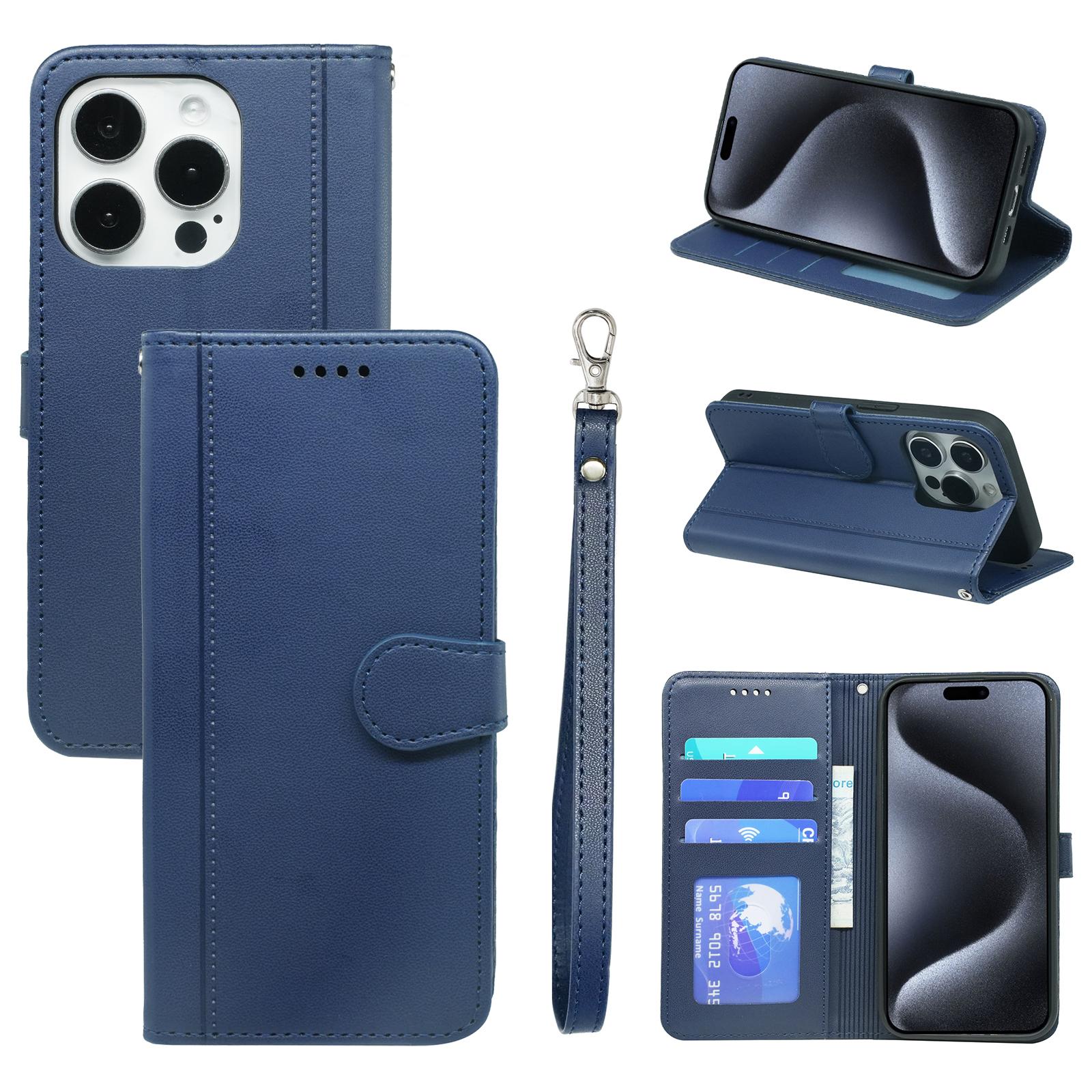 For iPhone 16 Pro Max Wallet Case Magnetic Snap Leather Phone Cover with Strap Blue
For iPhone 16 Pro Max Wallet Case Magnetic Snap Leather Phone Cover with Strap Blue