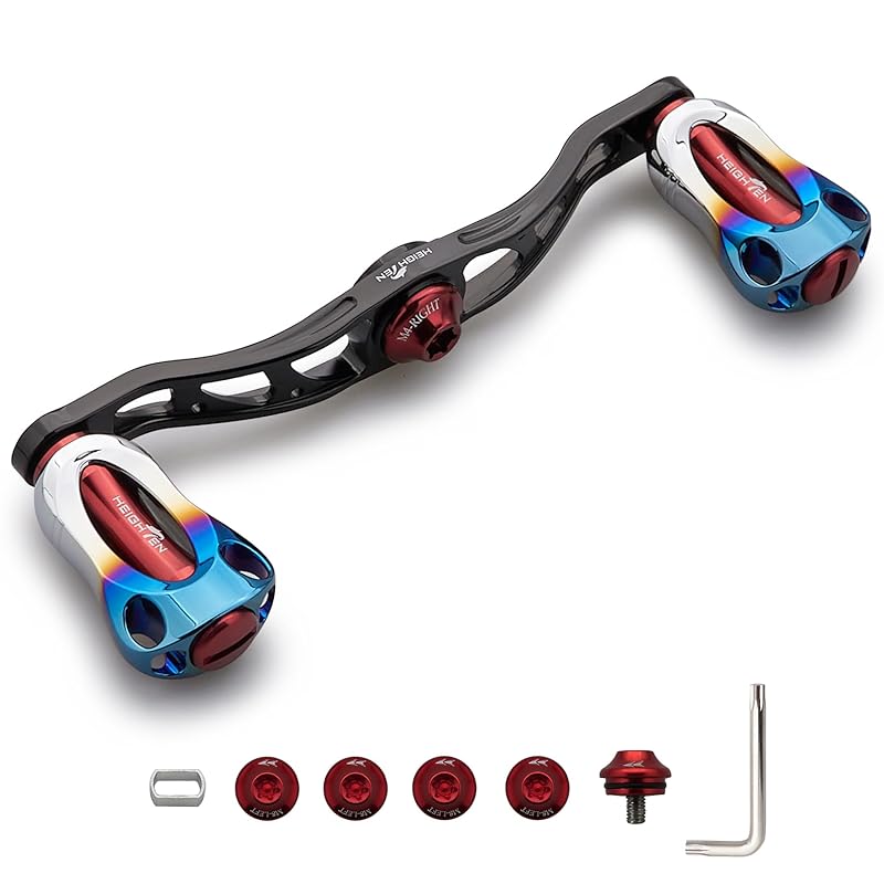 HEIGHTEN 88/90/105/115mm reel handle 22mm Equipped with knob SHIMANO Daiwa Abu common use bait reel for Aurora Series (105mm - black & wine red) (227)
HEIGHTEN 88/90/105/115mm reel handle 22mm Equipped with knob SHIMANO Daiwa Abu common use bait reel for Aurora Series (105mm - black & wine red) (227)