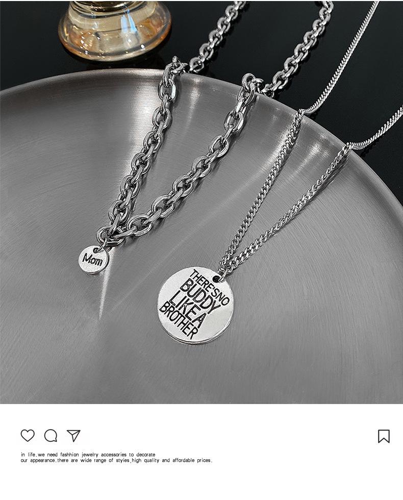 Niche Simple Letter Disc Long Necklace Double Layer Retro Sweater Chain Hipster Collar Collar Women
Niche Simple Letter Disc Long Necklace Double Layer Retro Sweater Chain Hipster Collar Collar Women