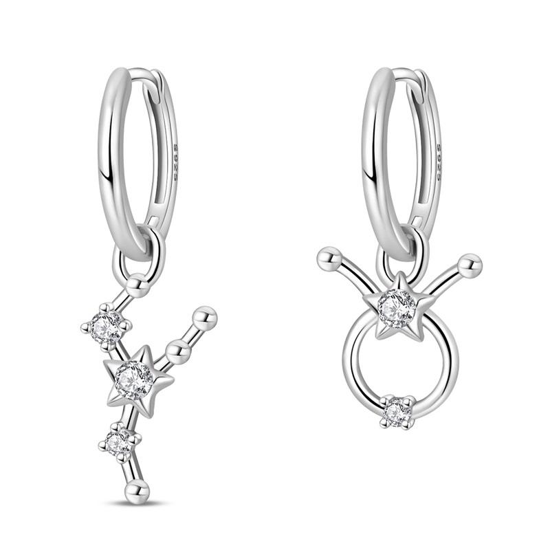 925 Silver Taurus Zodiac Earrings Women Sparkling Zircon Hoop Ear Studs Jewelry Gift
925 Silver Taurus Zodiac Earrings Women Sparkling Zircon Hoop Ear Studs Jewelry Gift